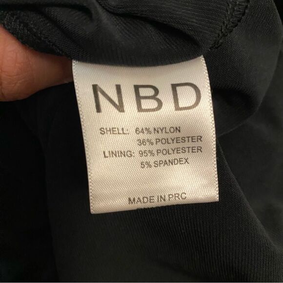 NBD Delilah Lace Long sleeve Sheer Overlay Mini BodyCon Sheath Dress - Picture 9 of 16